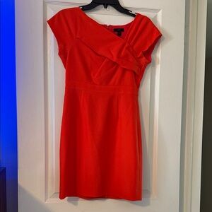 J. Crew Vibrant Red Asymmetrical Dress